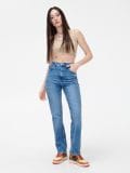 Niebieskie jeansy straight slim - niebieski - CROPP - small1