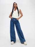 Jeansy wide leg - granatowy - CROPP - small1
