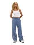 Pantaloni cu croi larg - albastru metalizat - CROPP - small2