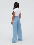 Jeansy wide leg z dziurami - niebieski - CROPP - small3