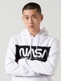 Mikina s kapucí NASA - bílá - CROPP - small1