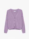 Kardigan z ozdobnym splotem - fioletowy - CROPP - small4