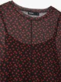 Vestito nero con motivo floreale rosso - Rosso - CROPP - small5