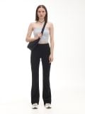 Czarne dresy typu flare - czarny - CROPP - small1
