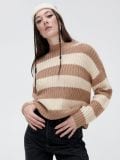 Sweter w poziome pasy - beżowy - CROPP - small2