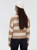 Sweter w poziome pasy - beżowy - CROPP - small3