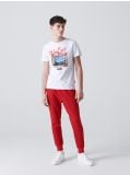 Pantaloni de trening tip jogger - roșu - CROPP - small2