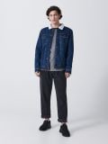 Jeansowa kurtka sherpa - granatowy - CROPP - small4
