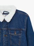 Jeansowa kurtka sherpa - granatowy - CROPP - small2