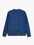Jeansowa kurtka sherpa - granatowy - CROPP - small3