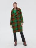 Długi płaszcz w kratę - zielony - CROPP - small1