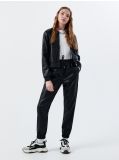 Jogger aus Kunstleder - Schwarz - CROPP - small1