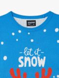 Świąteczny sweter z mopsem - niebieski - CROPP - small5
