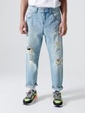 Jeansy loose fit z dziurami - niebieski - CROPP - small2