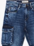 Pantaloni scurți din denim, cu buzunare cargo - albastru - CROPP - small5