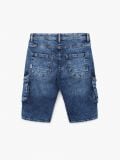 Pantaloni scurți din denim, cu buzunare cargo - albastru - CROPP - small6