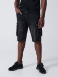 Pantaloni scurți din denim, cu buzunare cargo - negru - CROPP - small2