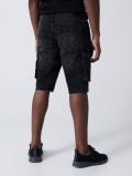 Pantaloni scurți din denim, cu buzunare cargo - negru - CROPP - small3