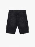 Pantaloni scurți din denim, cu buzunare cargo - negru - CROPP - small6
