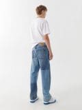 Patchworkowe jeansy - niebieski - CROPP - small3