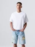 Denimowe szorty Rick and Morty - niebieski - CROPP - small2