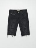 Jeansowe szorty slim z dziurami - czarny - CROPP - small4