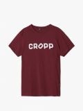 Bordowy T-shirt z nadrukiem CROPP - kasztanowy - CROPP - small4