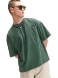 Majica s aplikacija - pepaljasto zelena - CROPP - small1
