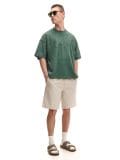 Majica s aplikacija - pepaljasto zelena - CROPP - small3