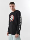 Koszulka longsleeve z nadrukiem Naruto - czarny - CROPP - small1