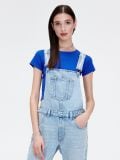 Salopette in denim blu - Blu - CROPP - small6