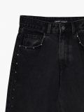 Jeansy straight z ozdobnymi nitami - czarny - CROPP - small5
