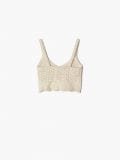 Ażurowy top - beżowy - CROPP - small3