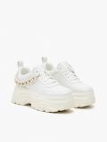 Białe sneakersy chunky z łańcuchem - biały - CROPP - small3