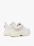 Białe sneakersy chunky z łańcuchem - biały - CROPP - small5