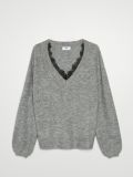 Sweter z koronką - jasny szary - CROPP - small2