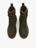 Trapery z imitacji zamszu - zielony - CROPP - small4