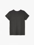 Szara koszulka oversize z nadrukiem - szary - CROPP - small5