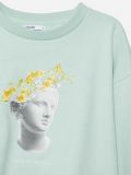 Bluza z nadrukiem bez kaptura - niebieski - CROPP - small5