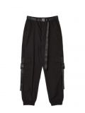 Czarne joggery z paskiem - czarny - CROPP - small1