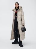 Jasny płaszcz puffer - kremowy - CROPP - small1