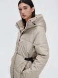Jasny płaszcz puffer - kremowy - CROPP - small2