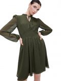 Langarm Kleid - Grün - CROPP - small1