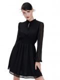 Langarm Kleid - Schwarz - CROPP - small1