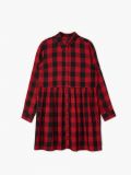 Koszulowa sukienka  w kratę - czerwony - CROPP - small4