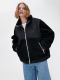 Kurtka sherpa ze stójką - czarny - CROPP - small1