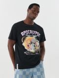 Czarny T-shirt z nadrukiem Rick and Morty - czarny - CROPP - small1