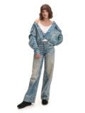 Oversize jakna iz džinsa Kuromi - modra - CROPP - small3