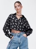 Koszula w motyle - czarny - CROPP - small1