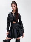 Pliszírozott szoknya - fekete - CROPP - small1